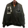 B One Soul Ma-1 Green Solidarity Bomber Jacket -Us Military Jacket B One Soul Ma 1 Green Solidarity Bomber Jacket