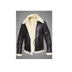 B3 WWII Pilot Shearling Sheepskin Jacket -Us Military Jacket B3 Aviator Pilot Shearling Sheepskin Flying Real Leather Jacket