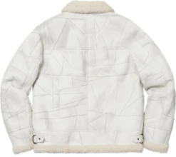Lambskin White B-3 Bomber Jacket -Us Military Jacket Back Lambskin White B 3 Bomber Jacket