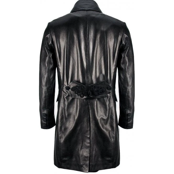 Men’s Luxury Black Leather Coat 4 Men’s Luxury Black Leather Coat - Image 2