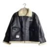 Badway B-3 Black Leather Bomber Flight Jacket