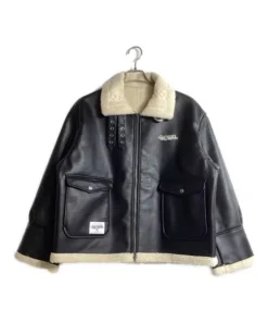 Badway B-3 Black Leather Bomber Flight Jacket