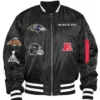 Ma-1 Baltimore Ravens Bomber Jacket 1 Ma-1 Baltimore Ravens Bomber Jacket -Us Military Jacket Baltimore Ravens Ma 1 Bomber Black Satin Jacket 1