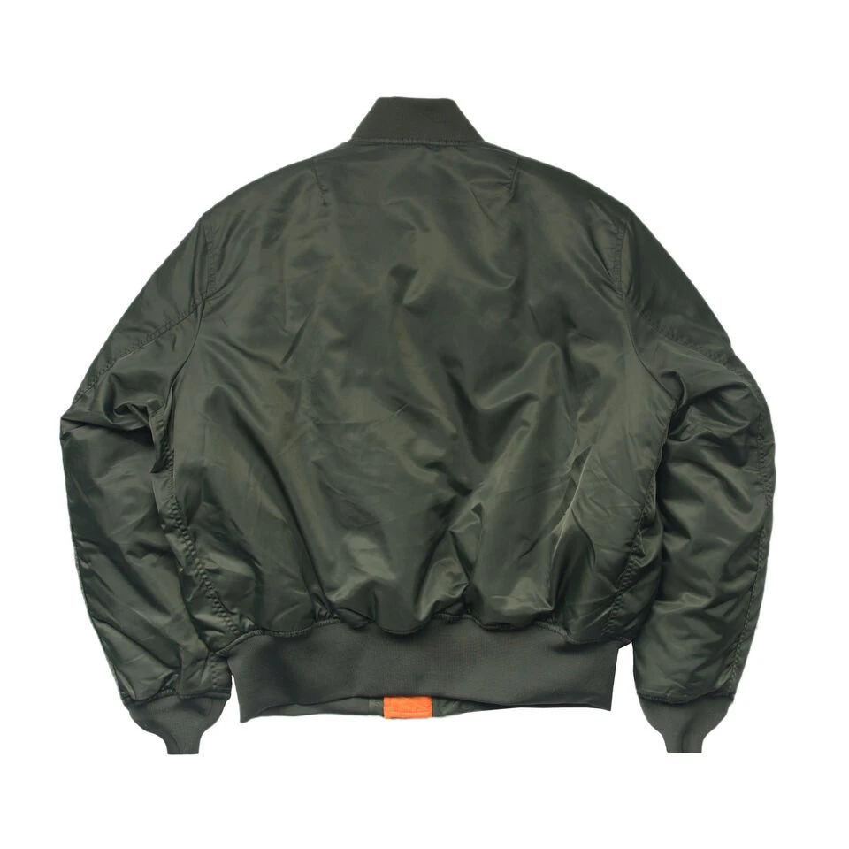 Baseball Embroidered Ma-1 Dark Green Pilot Jacket 4 Baseball Embroidered Ma-1 Dark Green Pilot Jacket - Image 2