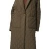 Bernardo Olive Diamond Quilted Long Coat 1 Bernardo Olive Diamond Quilted Long Coat -Us Military Jacket Bernardo Olive Diamond Quilted Long Coat