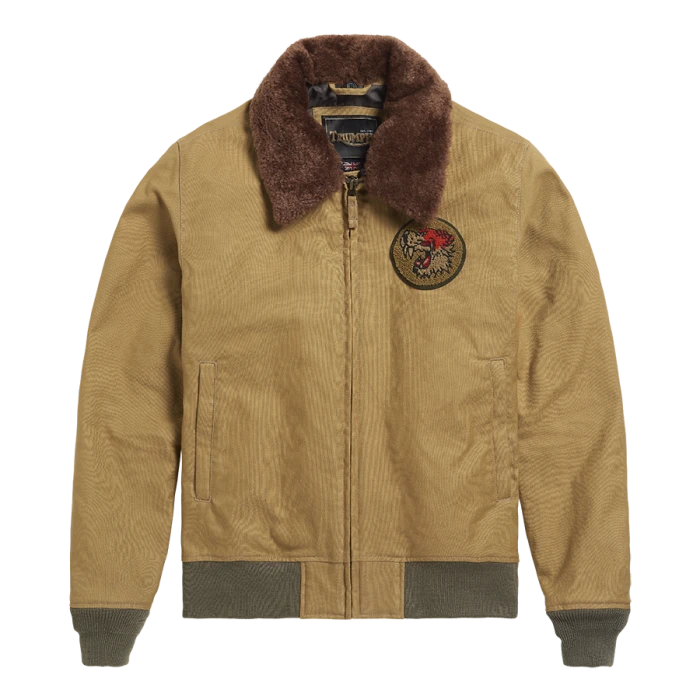 Biggin Heavy B15 Brown Cotton Bomber Jacket 3 Biggin Heavy B15 Brown Cotton Bomber Jacket