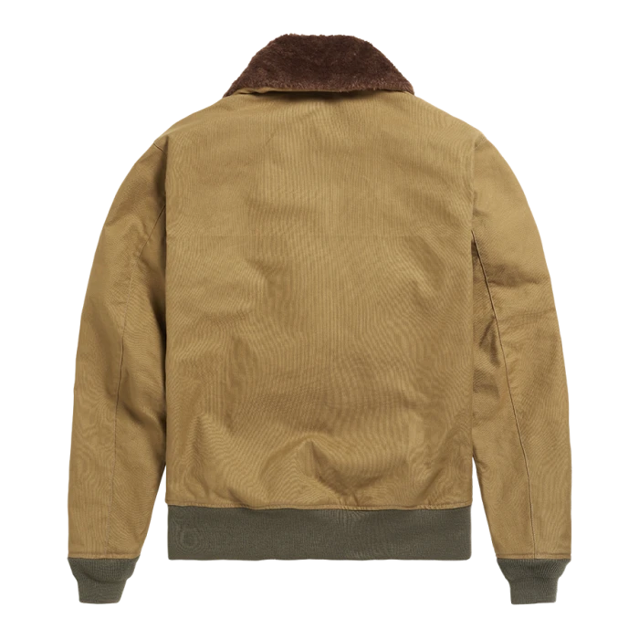 Biggin Heavy B15 Brown Cotton Bomber Jacket 4 Biggin Heavy B15 Brown Cotton Bomber Jacket - Image 2