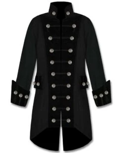 Black Velvet Trim Gothic Parade Jacket