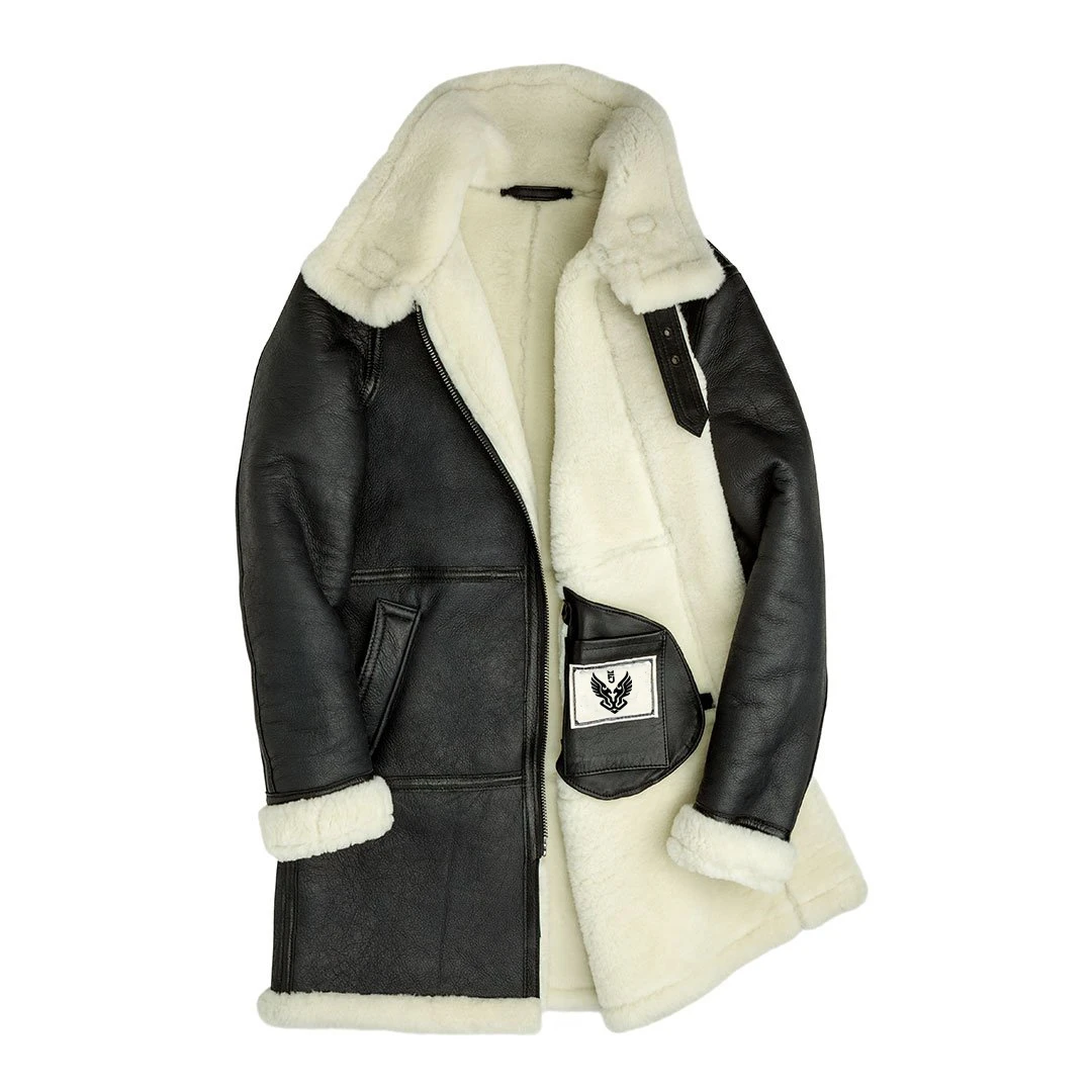 Women’s Black And White Sheepskin Coat 3 Women’s Black And White Sheepskin Coat
