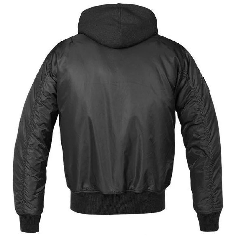Brandit MA1 Sweat Black Hoodead Jacket 4 Brandit MA1 Sweat Black Hoodead Jacket - Image 2