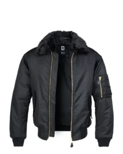 Brandit Ma2 Bomber Black Fur Collar Jacket