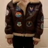 Brooklyn’s Angel Sheepskin Leather B-3 Brown Bomber Jacket -Us Military Jacket Brooklyns Angel Sheepskin Leather B 3 Brown Bomber Jacket 1