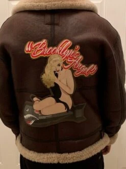 Brooklyn’s Angel Sheepskin Leather B-3 Brown Bomber Jacket 5 Brooklyn’s Angel Sheepskin Leather B-3 Brown Bomber Jacket -Us Military Jacket Brooklyns Angel Sheepskin Leather B 3 Brown Bomber Jacket