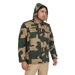 Bsf Uniform Camo Polyester Hooded Jacket -Us Military Jacket Bsf Uniform Camo Polyester Jacket