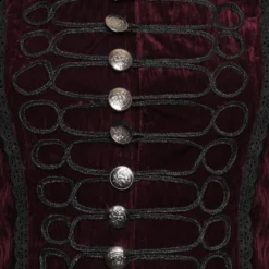 Women’s Burgundy Velvet Gothic Parade Tailcoat 8 Women’s Burgundy Velvet Gothic Parade Tailcoat -Us Military Jacket Burgundy Velvet Gothic Parade Tailcoat