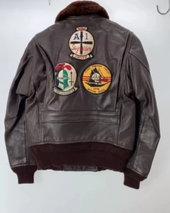 Buzz Rickson S G-1 Brown Leather Flight Jacket -Us Military Jacket Buzz Rickson S G 1 Brown Leather Jacket