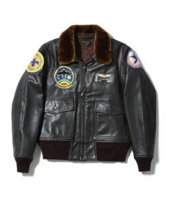 Buzz Rickson Sportswear Vx-5 Vampires G-1 Black Leather Jacket