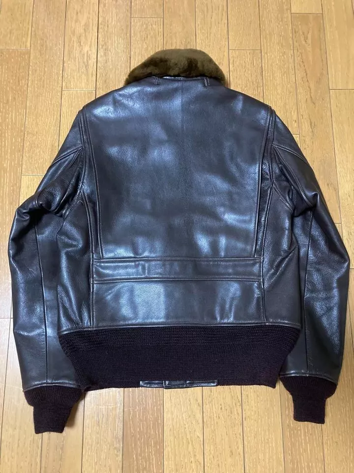 Buzz Rickson’s Peanuts G-1 Black Leather Flight Jacket 4 Buzz Rickson’s Peanuts G-1 Black Leather Flight Jacket - Image 2