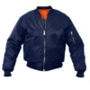 Navy Blue MA-1 Flight Jacket 2 Navy Blue MA-1 Flight Jacket -Us Military Jacket Capture