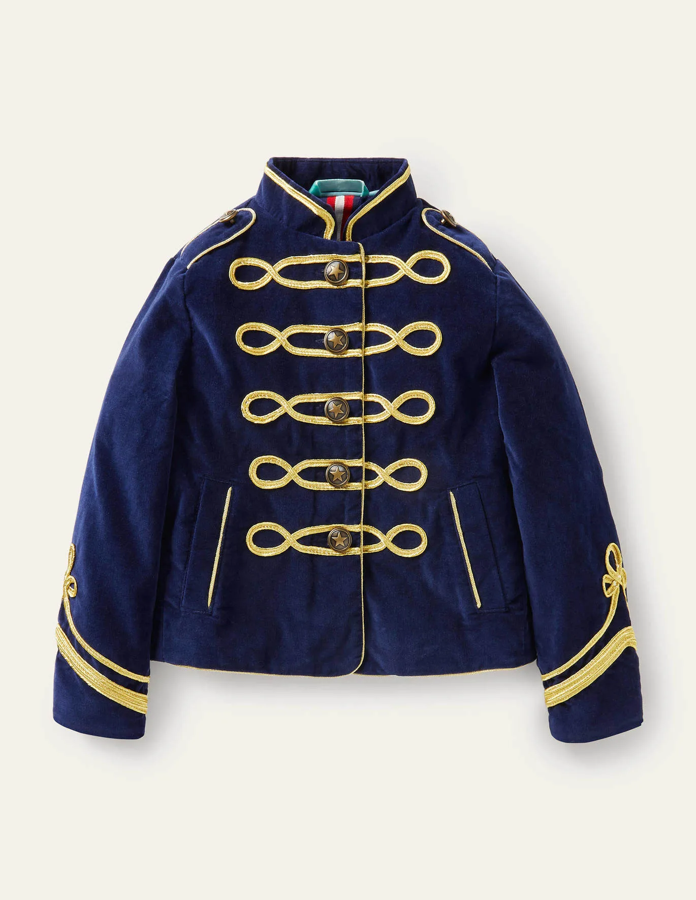 College Navy Blue Trim Military Parade Jacket 3 College Navy Blue Trim Military Parade Jacket