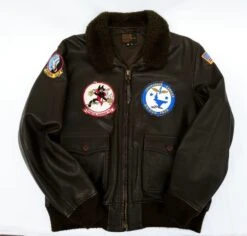 Commander Carrier Division Four G-1 Black Leather Flight Jacket