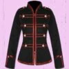 Criminal Black Wine Red Steampunk Goth Victoria Military Parade Jacket