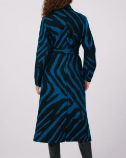 DVF Starsky Zebra Stripe Wool Blend Coat -Us Military Jacket DVF Starsky Zebra Stripe Wool Blend Coat