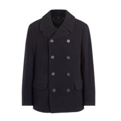 Men’s Dark Naval Wool Pea Coat