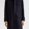 De Bonne Facture Parisian Raglan Sleeve Navy Blue Wool Coat -Us Military Jacket De Bonne Facture Parisian Raglan Sleeve Navy Blue Wool Coat
