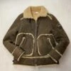 Diesel Mouton B-3 Brown Leather Flight Jacket