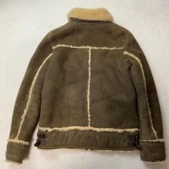 Diesel Mouton B-3 Brown Leather Flight Jacket -Us Military Jacket Diesel Mouton B 3 Brown Leather Flight Jacket