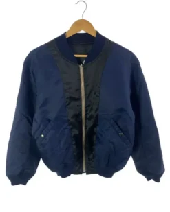 Digawel Reversible Ma-1 Navy Blue Polyester Military Jacket