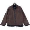 Dogtown B-3 Fur Sherpa Brown Leather Jacket -Us Military Jacket Dogtown B 3 Fur Sherpa Brown Leather Jacket
