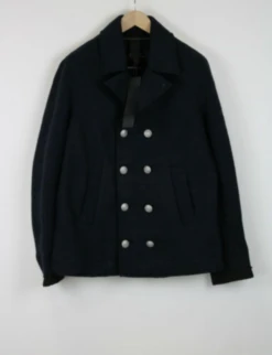 Double-Breasted Navy Pea Coat