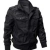 Eklentson Utility Windbreaker Black Military Jacket