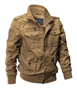 Eklentson Windbreaker Khaki Military Jacket