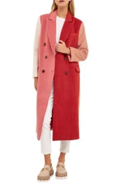 English Factory Colorblock Trench Coat