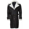Fallout Brotherhood Of Steel Shearling Leather Coat