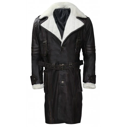 Fallout Brotherhood Of Steel Shearling Leather Coat 3 Fallout Brotherhood Of Steel Shearling Leather Coat