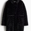 Fluffy Light Black Fur Coat -Us Military Jacket Fluffy Light Black Fur Coat