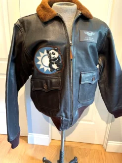 Flying Tigers Goatskin G-1 Black Leather Flight Jacket