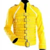 Freddie Mercury Wembley Concert Yellow Leather Parade Jacket 1 Freddie Mercury Wembley Concert Yellow Leather Parade Jacket -Us Military Jacket Freddie Mercury Wembley Concert Yellow Leather Parade Jacket