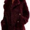 Free People Sophie Faux Fur Vineyard Grape Peacoat