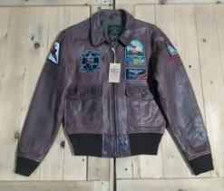 Freedom Stinson Beach Leather Type G-1 USN Full Patch Jacket