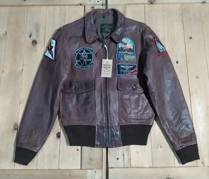 Freedom Stinson Beach Leather Type G-1 USN Full Patch Jacket 3 Freedom Stinson Beach Leather Type G-1 USN Full Patch Jacket