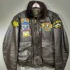 G-1 Black Leather Flight Bomber Jacket