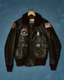 G-1 Black Leather Flight Helicopter Pilot Jacket