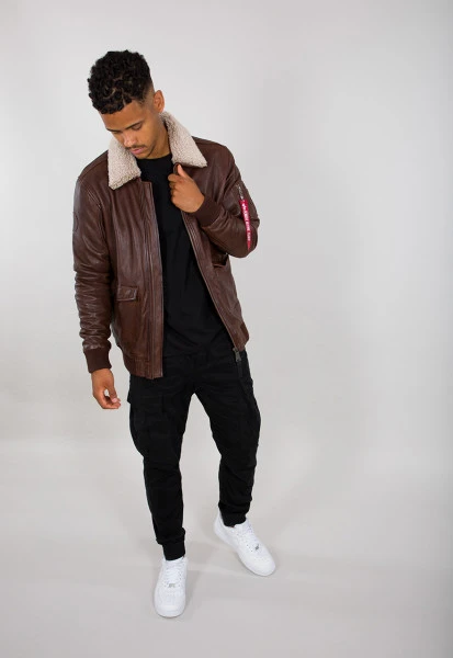 G-1 Brown Leather Bomber Jacket 6 G-1 Brown Leather Bomber Jacket - Image 4