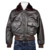 G-1 Brown Leather Flight Bomber Jacket -Us Military Jacket G 1 Brown Leather Flight Bomber Jacket 1