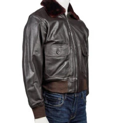 G-1 Brown Leather Flight Bomber Jacket -Us Military Jacket G 1 Brown Leather Flight Jacket